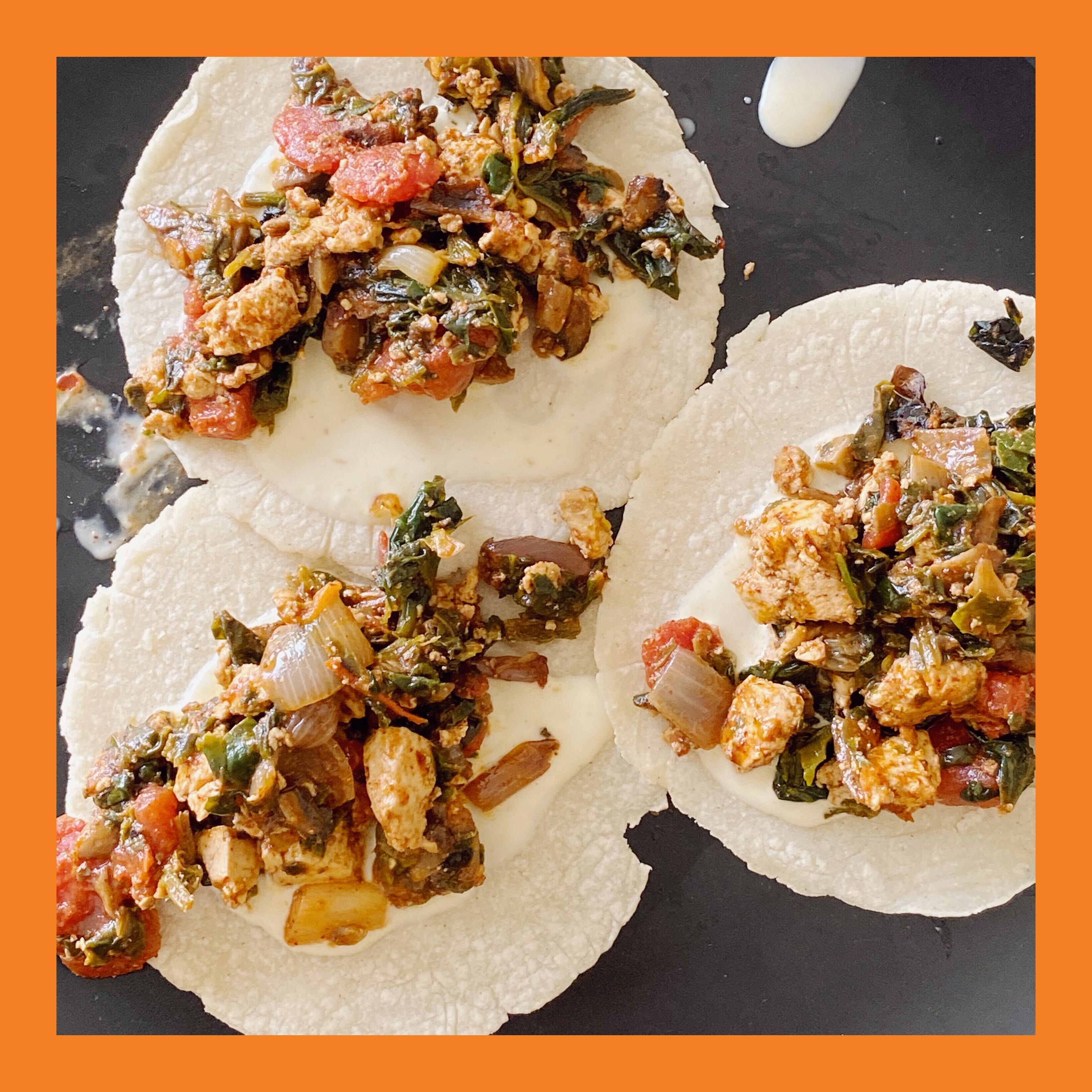 Tofu Spinach Tacos